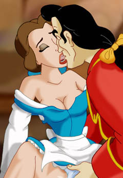 Belle kissing Gaston