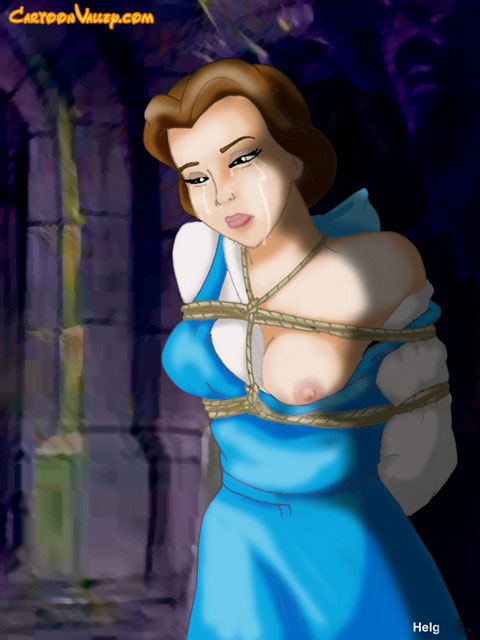 Cartoon Valley Belle - Belle hass been expertly tied with rope for beautiful BDSM action