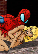 Naked Gwen fucked by Spiderman