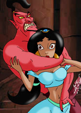Jasmine gets raped by the evil Genie. Jasmine has fallen into the clutches of an evil genie