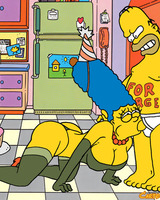 Marge Deepthroats Homer's cock