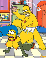 Homer cruel fucks Marge in the ass