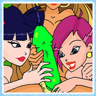 Winx girls plays with dildo