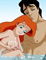Ariel gets cum on tits
