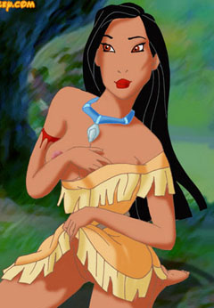 Sexy Pocahontas undresses