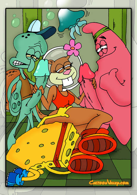 Gangbang Or Orgy Cartoons - Sponge Bob and his friends decide to gangbang Sandy